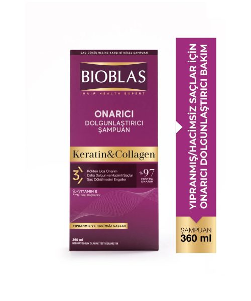Bioblas Kolajen ve Keratin Dolgunlaştırıcı ve Bariyer Onarıcı Şampuan 360 ml