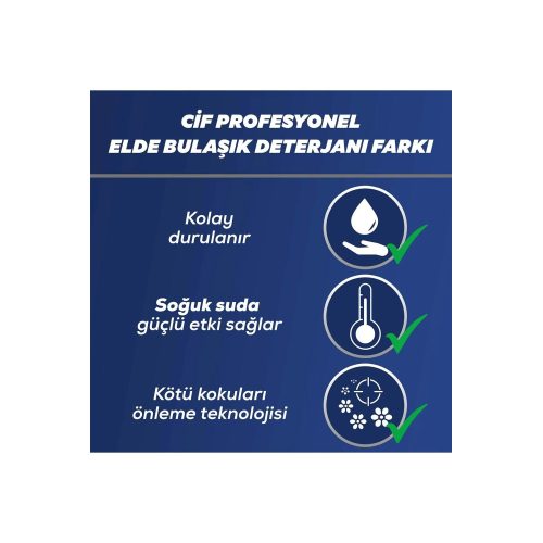 Cif Profesyonel Bulaşık Deterjanı Elde Yıkama 5 Lt
