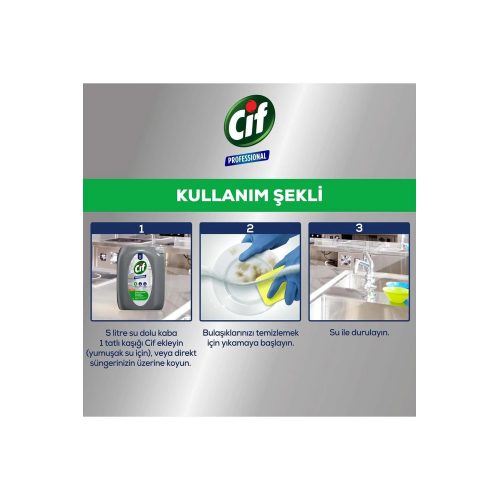 Cif Profesyonel Bulaşık Deterjanı Elde Yıkama 5 Lt