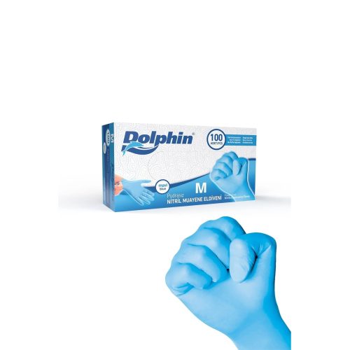 Pudrasız Mavi Nitril Eldiven Orta Boy (M) 100 Lü Paket