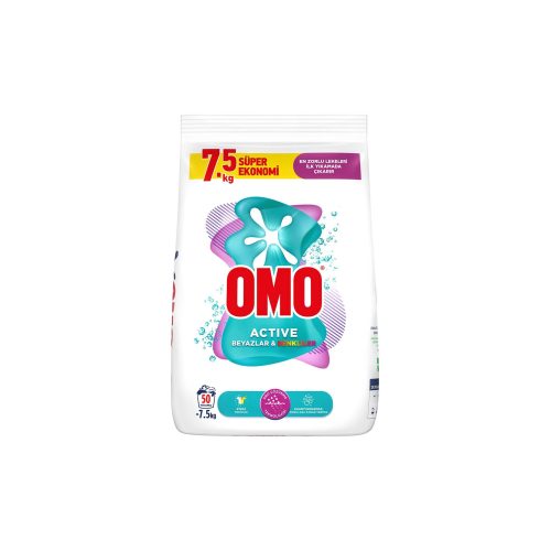 Omo Active Beyazlar ve Renkliler İçin Toz Deterjan 7,5 kg