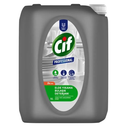 Cif Profesyonel Bulaşık Deterjanı Elde Yıkama 5 Lt