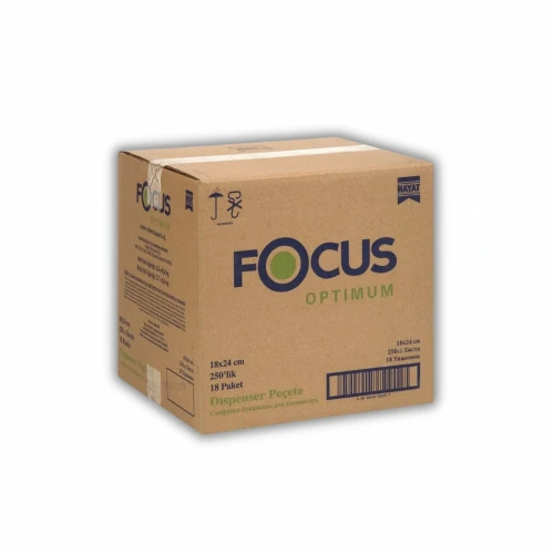 Focus Optimum Masa Üstü Dispenser Peçete 18 x 24 cm 250 Yaprak - 18 Adet