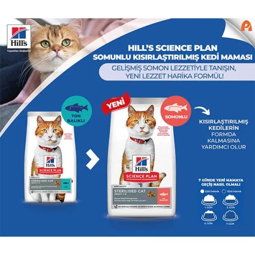 Hills Science Plan Somonlu Kısırlaştırılmış Yetişkin Kedi Maması 8 KG Hills Science Plan Somonlu Kısırlaştırılmış Yetişkin Kedi Maması 8 KG