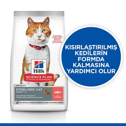 Hills Science Plan Somonlu Kısırlaştırılmış Yetişkin Kedi Maması 8 KG Hills Science Plan Somonlu Kısırlaştırılmış Yetişkin Kedi Maması 8 KG