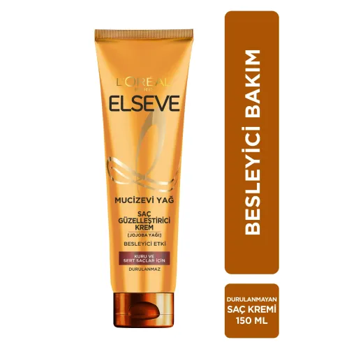 Elseve Mucizevi Yağ Saç Güzelleştirici Krem Kuru ve Sert Saçlar İçin 150ml