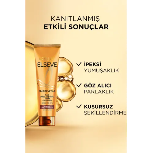 Elseve Mucizevi Yağ Saç Güzelleştirici Krem Kuru ve Sert Saçlar İçin 150ml